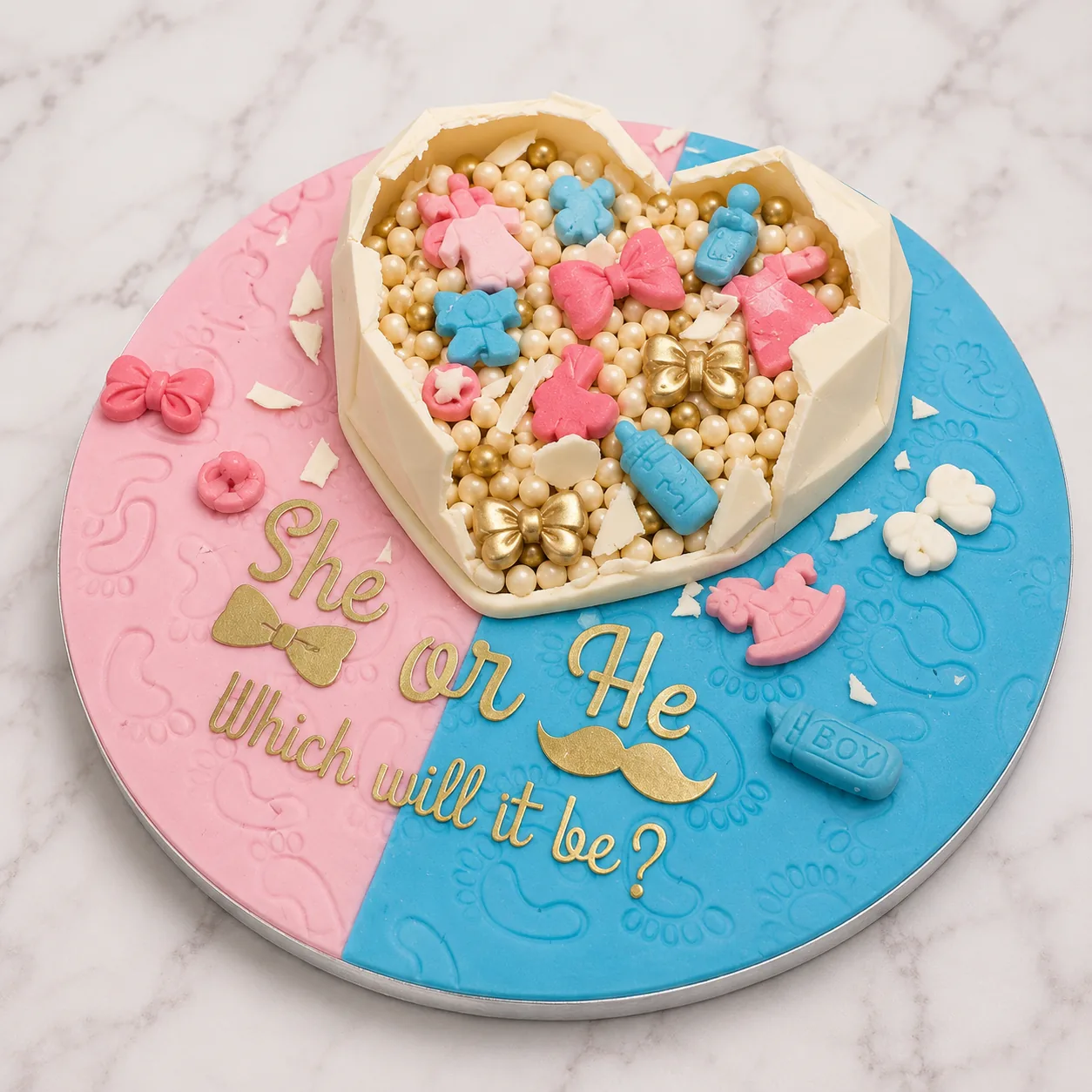 Gender Reveal Celebration Cake by Sweet Mischief JA in Kingston, Jamaica