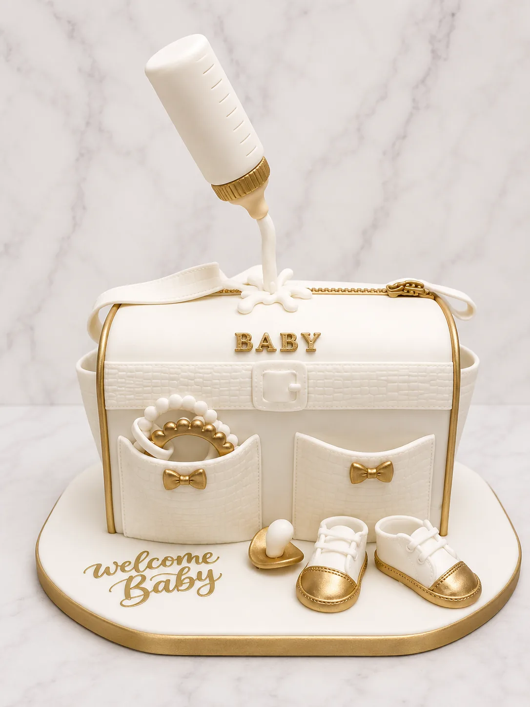 Baby Shower Suitcase Cake by Sweet Mischief JA in Kingston, Jamaica