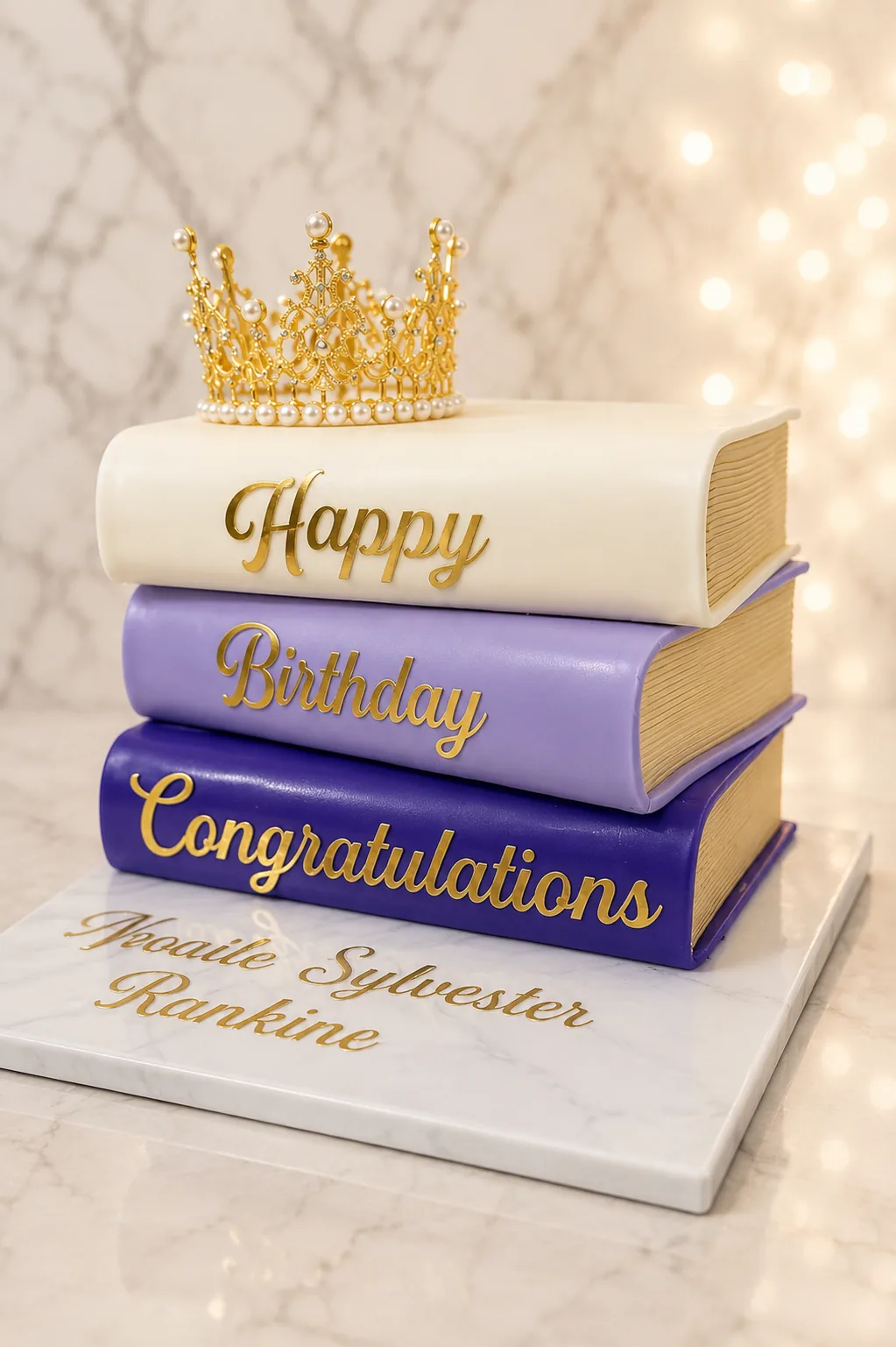 Book Stack Graduation Celebration Cake by Sweet Mischief JA in Kingston, Jamaica