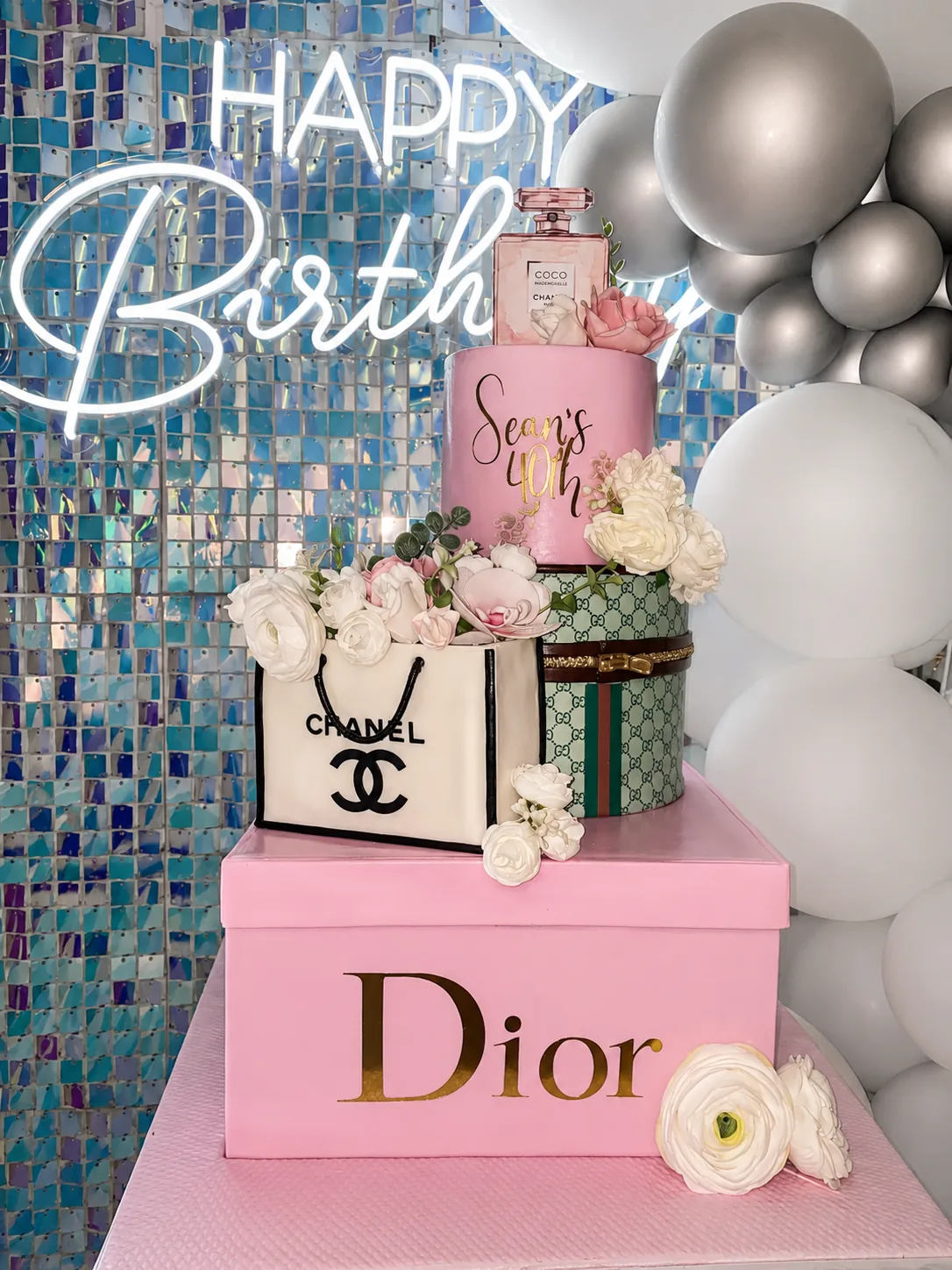 Dior-Inspired Birthday Cake by Sweet Mischief JA in Kingston, Jamaica
