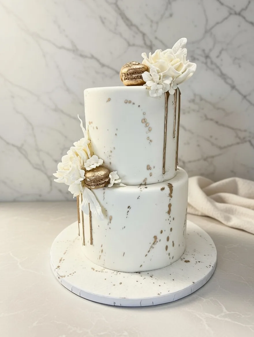 Luxury wedding cake in Jamaica by Sweet Mischief JA, design 2