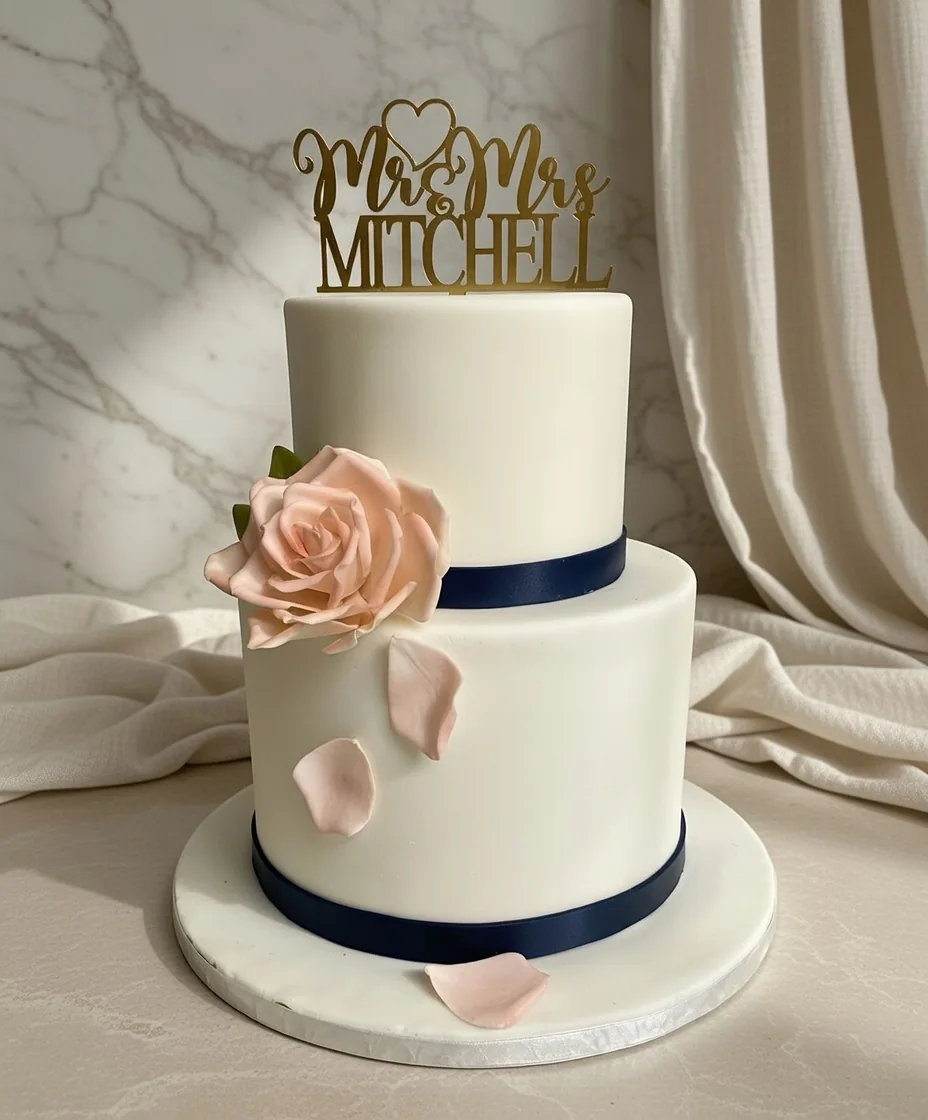 Luxury wedding cake in Jamaica by Sweet Mischief JA, design 3