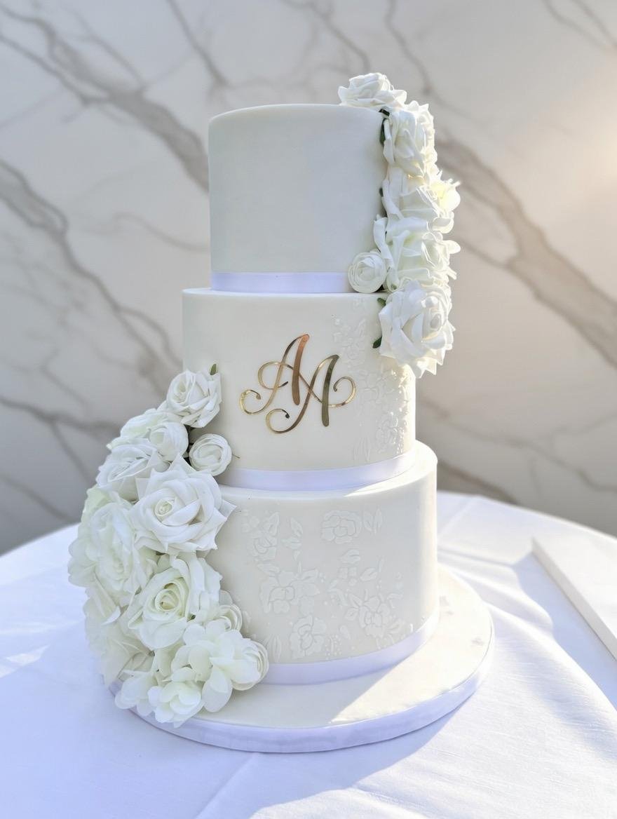 Elegant Wedding Cake by Sweet Mischief JA