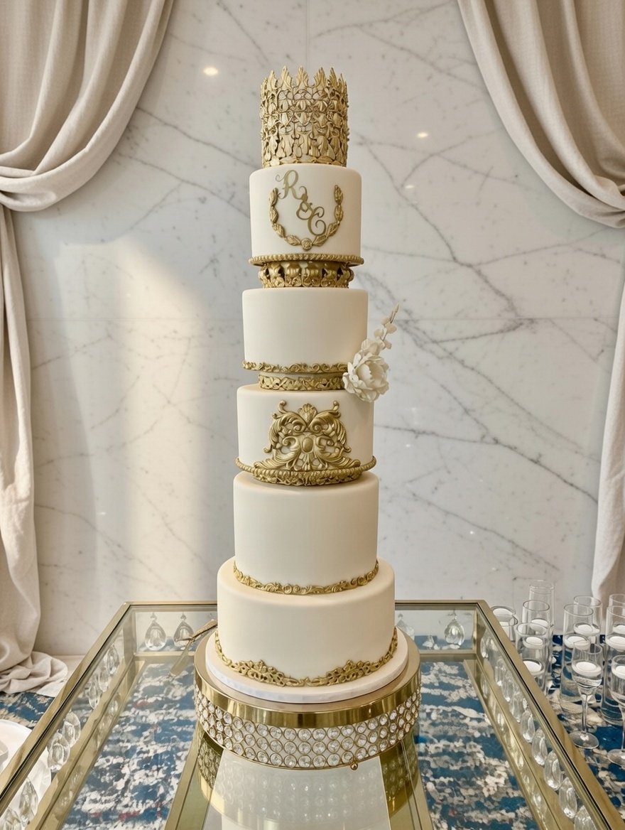 Luxury Wedding Cake by Sweet Mischief JA