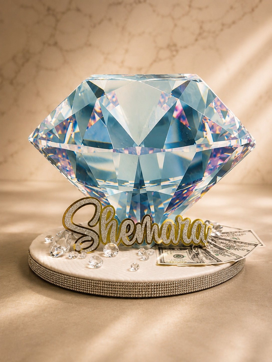 Diamond Statement Cake by Sweet Mischief JA