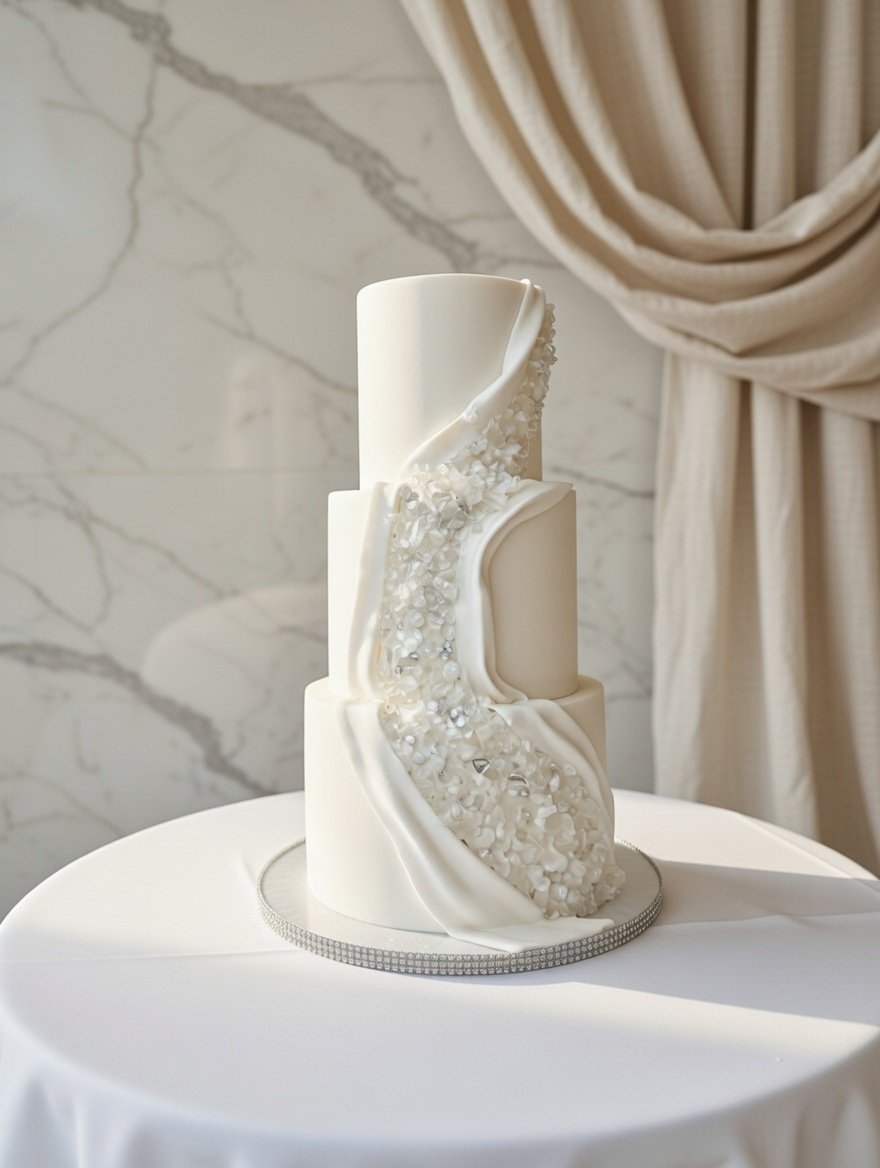 Luxury wedding cake by Sweet Mischief JA in Jamaica